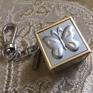 St. John Neiman Marcus key ring bag charm cube